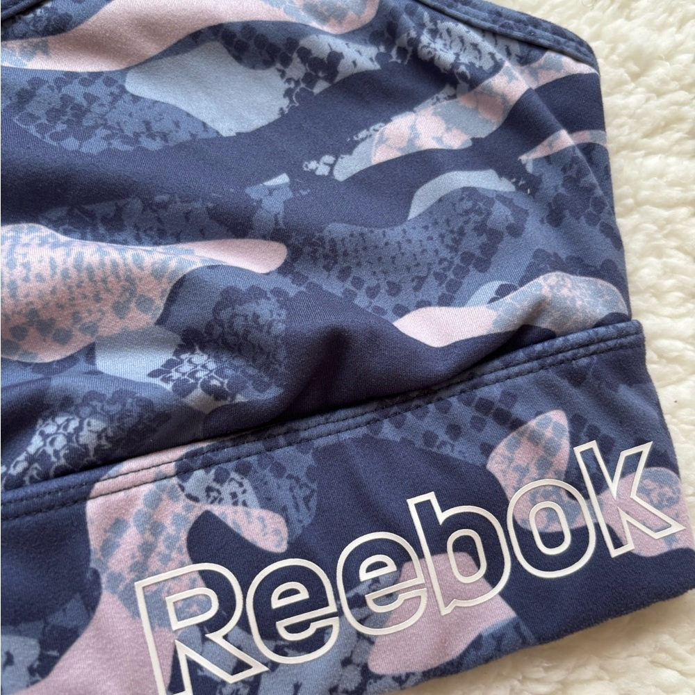 2 Pack Reebok Green and Blue Camouflage Sports Bras - Picture 3 of 7